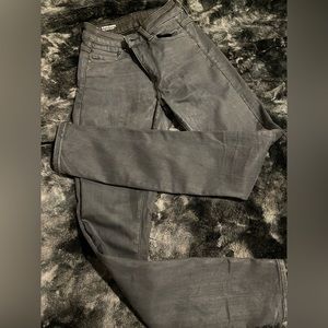 G-STAR SHAPE SUPER SKINNY JEAN WAXED DENIM LEATHER LOOK SIZE 25